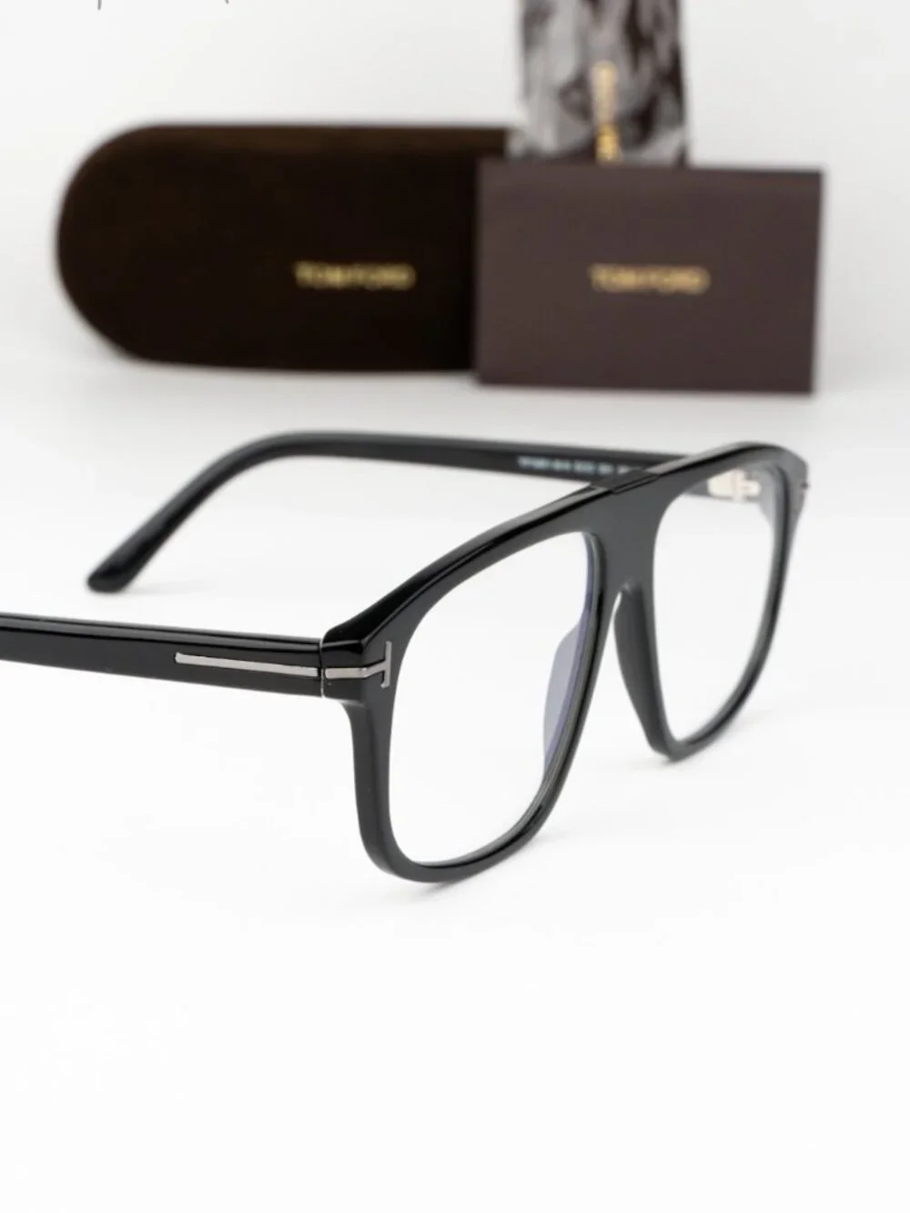 Tom Ford Women Eyeglasses Black Aviator FT5901-B-N 001 NEW AUTHENTIC